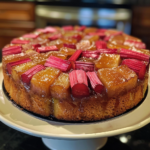 Vegan Rhubarb Upside Down Cake Delight